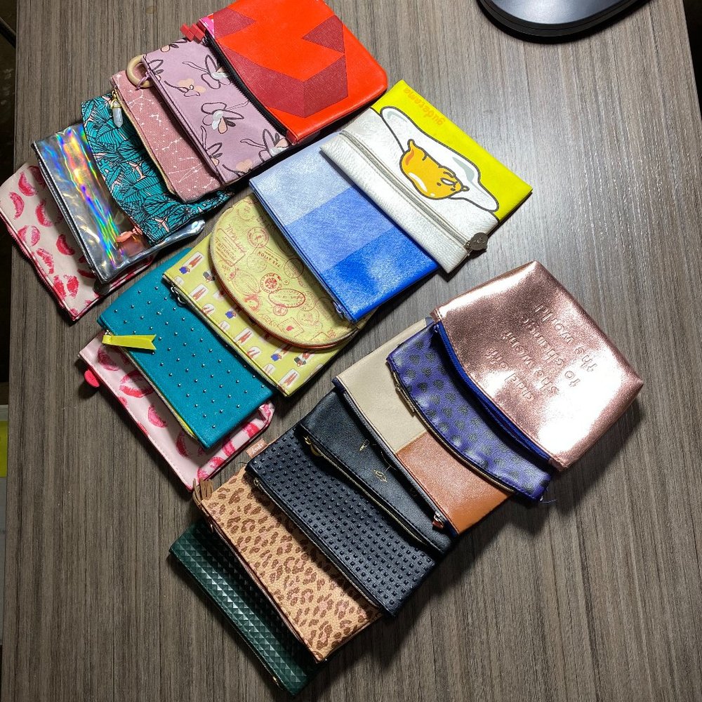 IPSY zip cosmetic bag bundle